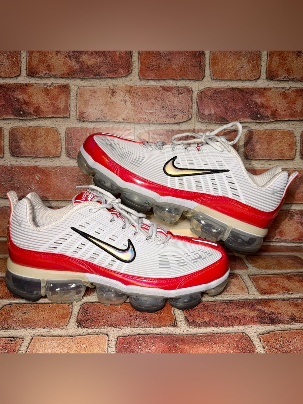Pre-Owned Nike Air VaporMax 360 OG Vast Grey/Red CK2718-002 Sneakers Size 10